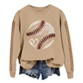 thumbnail image 2 of IMENGL Spring baseball print crew neck hooded sweatshirt long, Yellow 2XL, Size M-2XL, 2 of 4