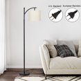 thumbnail image 3 of Floor Lamp With 3 Color Temperatures LED Bulb, Remote Control Standing Lights, Tall Industrial Floor Lamp Reading For Bedroom Office Living Room, 3 of 9