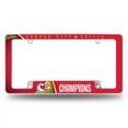 thumbnail image 1 of Kansas City Chiefs Super Bowl Champs All Over Chrome License Plate Frame, 1 of 1