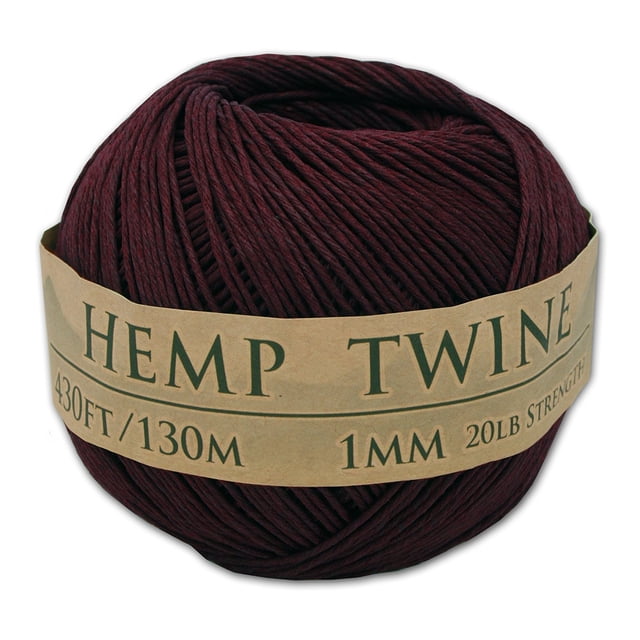 Boule en Ficelle de Chanvre Bourbon Rouge 1 mm