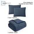 thumbnail image 4 of Mainstays Queen Comforter Set, Soft Lightweight & All Season, 3-Piece, Navy Blue, 4 of 9