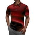 thumbnail image 1 of BOBOGOJP Polos pour Hommes Polo de Performance Évacuant l'Humidité (Rouge,3TG), 1 of 4