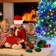 thumbnail image 4 of Gymax 8FT Pre-Lit Christmas Tree Hinged Artificial Tree w/ Metal Stand LED Lights, 4 of 10