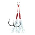 thumbnail image 2 of 10pcs Fishing Jigging Hooks Set Barbed Carp Fishing Hook with Feather and Split Rings Sea Fishhook Fly Fishing Tackle, 2 of 7
