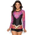 thumbnail image 3 of Coofit Ensemble de Maillot de Bain Deux Pièces Manches Longues Protection Solaire Maillot Dermoprotecteur Combinaison de Plongée pour Femmes, 3 of 8