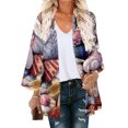 thumbnail image 1 of Nouveaux Hauts pour Femmes 2023 Mode Décontractée Col Rond Blouse Imprimée Manches Longues T-Shirt Grande Taille Automne Hauts à Boutons Chemise à Manches Longues pour Femmes, 1 of 5