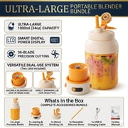 Birdeem Portable Blender, USB Rechargeable Juicer Cup for Shakes and Smoothies, Personal Size Travel Bottle for Home, Office, Gym