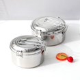 thumbnail image 2 of 304 Stainless Steel  Lunch Box Lunch Box Double-Layer Student Lunch Box Employee Lunch Box Canteen Lunch Box Worker Lunch Box, 2 of 8