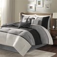 thumbnail image 2 of Madison Park Palisades 7-Piece Polyester Faux Suede Comforter Set in Black, 2 of 16