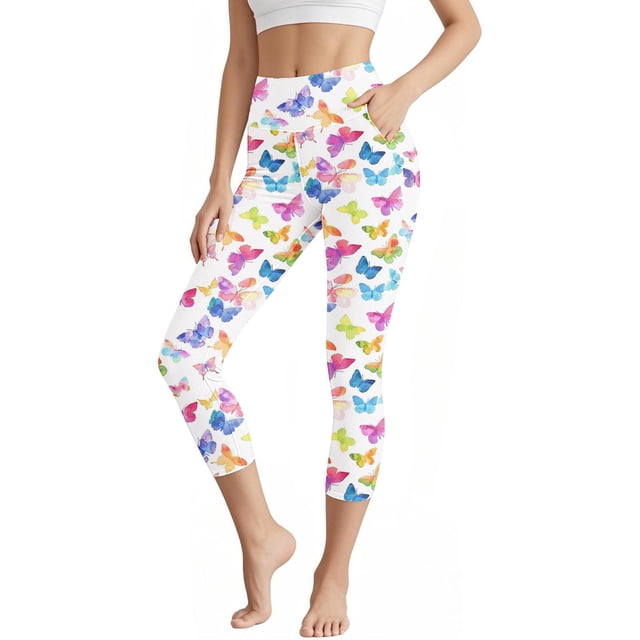 UPPADA Women's Workout Leggings High Waist 4 Way Stretch Running Yoga Pants Compression Seamless High Rise Workout Tight Leggings Winter Saving Multicolor,L