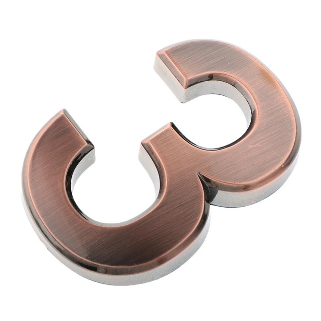 jifeng ABS Copper Self-Adhesive Door Number Sign Plaque Sticky Numeric Digit Sticker ,
