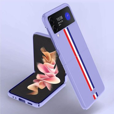 tredstone Étui de Protection Slim Compatible pour Samsung Z FLIP 3 Anti-Empreintes Digitales et Pliable Étui de Cellulaire Violet