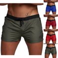 thumbnail image 5 of Shorts de Sport Solides pour Hommes, Shorts Classiques à Taille Patchwork, Shorts de Course à Séchage Rapide, Shorts Confortables à Taille Élastique, Shorts de Basketball Tendance pour l'Extérieur, Bas d'Entraînement Décontractés pour le Gym, 5 of 5