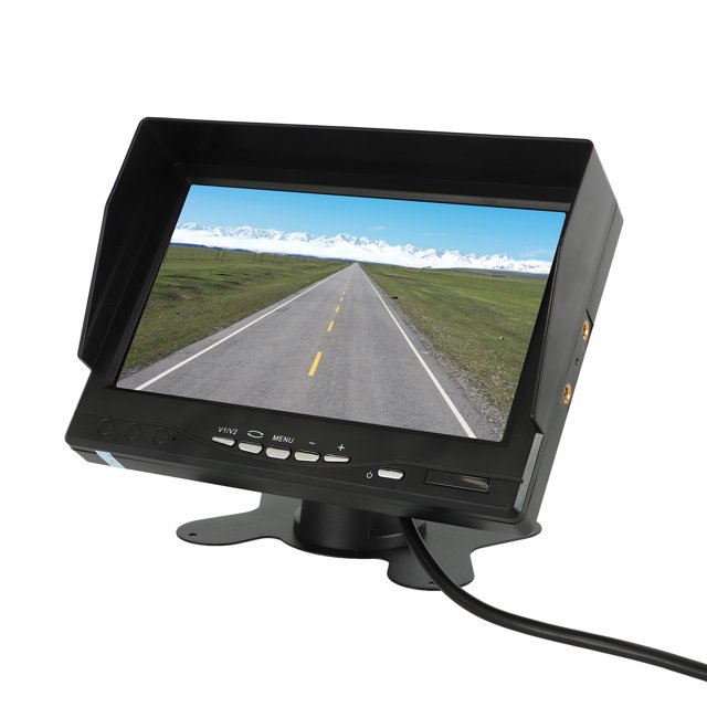 Caméra de Recul, Voiture 7 Pouces Réglable à 180 Degrés 800x480 pour Camion RV Van Remorque Véhicule