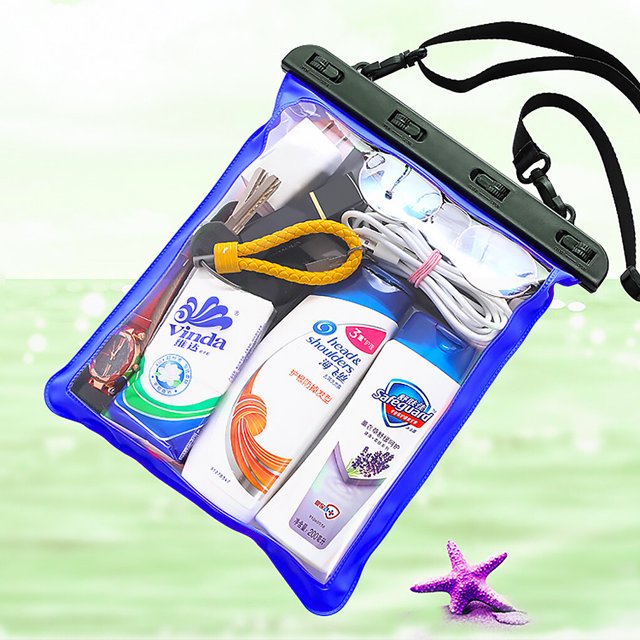 Waterproof Shoulder Bag Swimming Surfing Beach Water Playing Phone Transparent Toiletry Pouch
