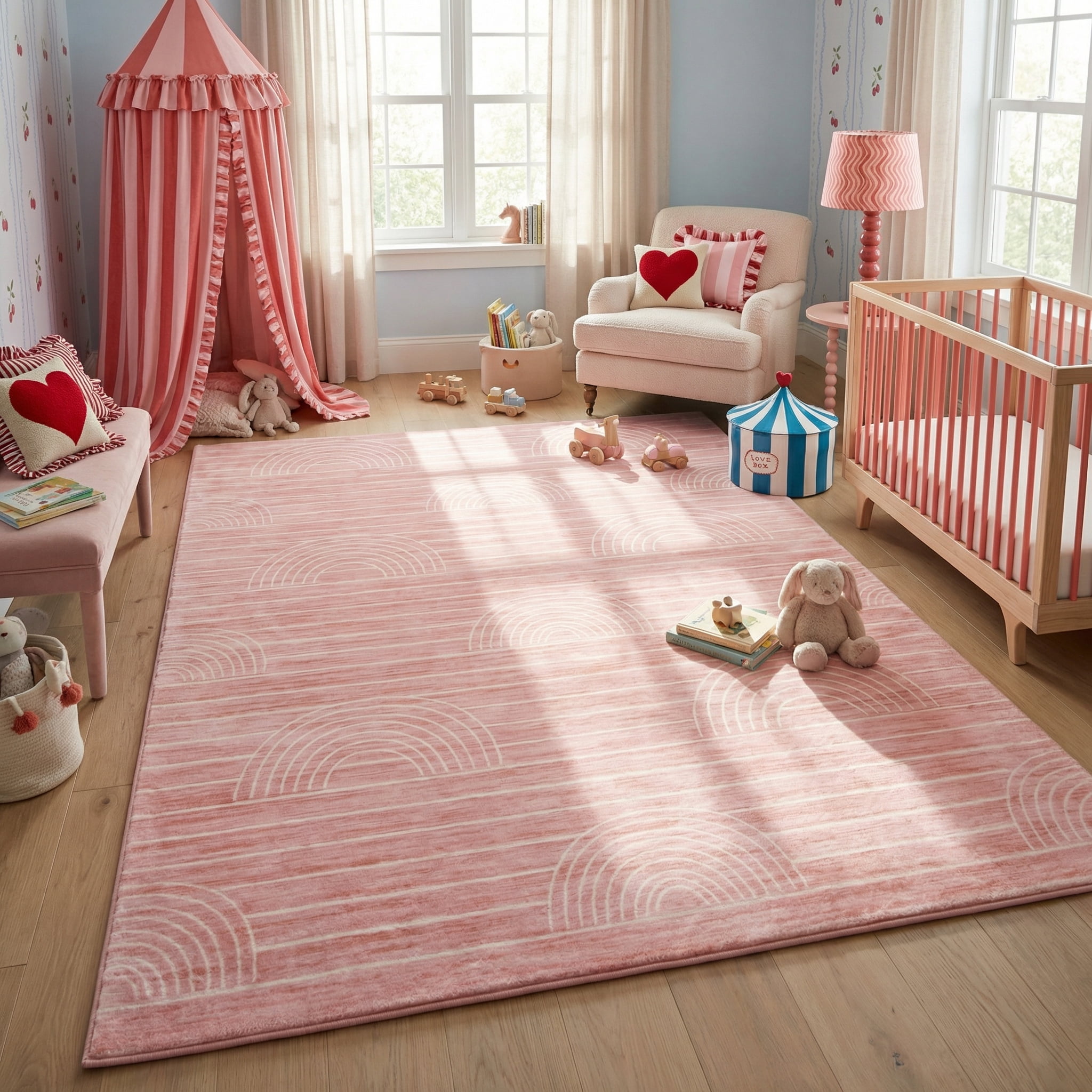 Rug Branch Kids Rainbow Soft Playmat Indoor Area Rug