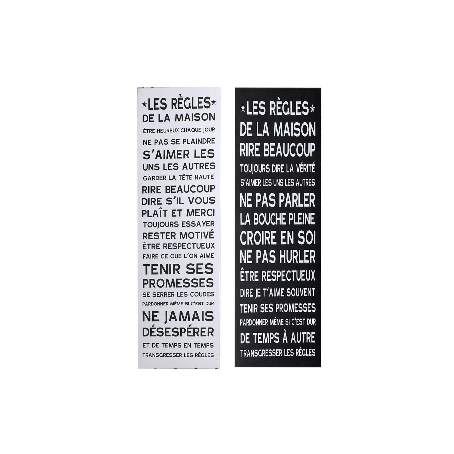 Canvas Wall Art (De La Maison Regles) (Assorties) - Set of 2