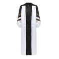 thumbnail image 3 of Moggemol Boys Graduation Gown Praise Dance Dress Color Block Long Sleeve Church Choir Robe Black 8, 3 of 6
