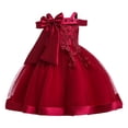 thumbnail image 1 of Robes Fille Robe Formelle Fille Robe Bordeaux Fille Robe pour Thé Robes de Pâques pour Tout-Petites Filles Mode Fille, 1 of 6