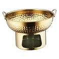 thumbnail image 4 of Lipstore 18cm Mini Stainless Hot Pot Lightweight for Buffet Serving with Ring Handles Golden, 4 of 8