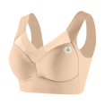 thumbnail image 1 of ManxiVoo Wireless Comfort Bras Full Coverage Minimizer with Adjustable Straps and Side Support for Everyday Wear Smooth T-Shirt Design XXXXXL Size Light Yellow, 1 of 7