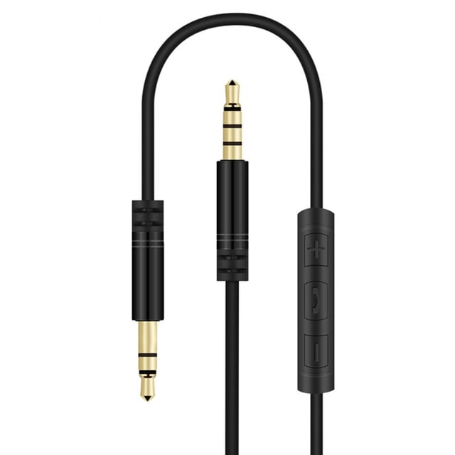 bedienty Car Stereo for AUX Cable Computer Headphone Handsfree Phone Call Wire Control 3 .5mm Audio Cord black 1Set