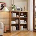 thumbnail image 1 of GloryStar 6-Cube Modern Bookcase, 53" High Storage Bookshelf with Anti-Tip Design, Freestanding Organizer for Any Room, 1 of 6