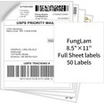 thumbnail image 1 of UTAH-Printable Sticker Paper, Full Sheet Vinyl White Sticker Labels, Shipping Labels for Laser&Inkjet Printers, 8.5\u201d x 11\u201d Adhesive Shipping Label Stickers, 50 Labels., 1 of 4