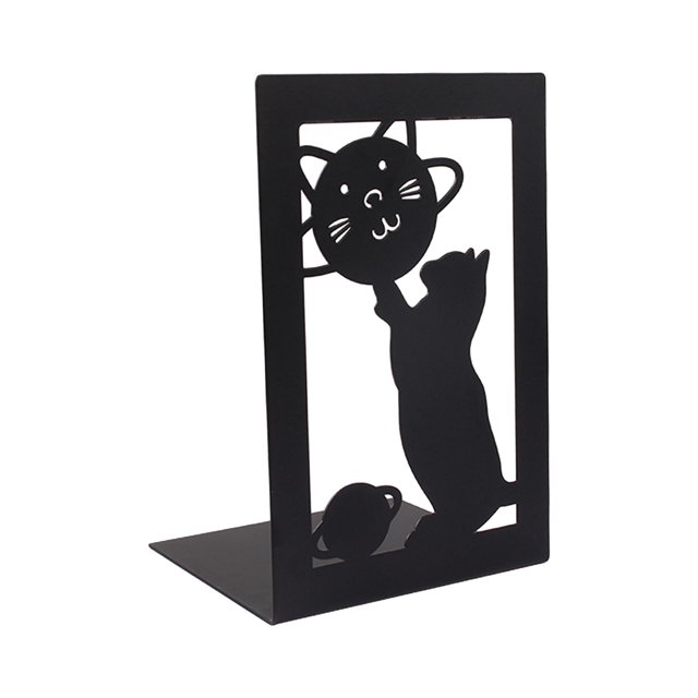 Decorative Bookends Decoration Book Shelf Holder for Shelves Desktop School Cat