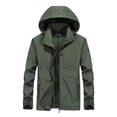 thumbnail image 1 of Windproof Jacket men Fashion Zipper Casual Windproof Waterproof Loose Outwear Jacket Coat, 1 of 8