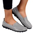 thumbnail image 2 of B91xZ Mocassins à Enfiler pour Femmes Bout Rond Confort Légers Chaussures Habillées à Enfiler, Gris 9, 2 of 5