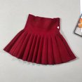thumbnail image 2 of Hurxie Deals 2025 Jupe Plissée Fille Petite Enfant Jupe de Tennis Jupe-Short Jupe Fillette Rouge 4-5T, 2 of 4