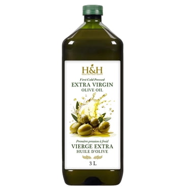 Healthy & Happy Huile d’olive extra vierge 3L, première pression à froid