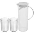 thumbnail image 1 of 1 Set Pitcher with Lid Water Jug Iced Tea Jug Clear Pitcher with Water Cups Beverage Pitcher with Lid, 1 of 9
