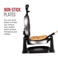 thumbnail image 2 of Chefman Rotating Belgian Waffle Maker, 180° Flip Iron w/ Non-Stick Plates, Adjustable Timer, Locking Lid, & Drip Plate, Space Saving Storage, Mess-Free Breakfast, Stainless Steel/Black, 2 of 5