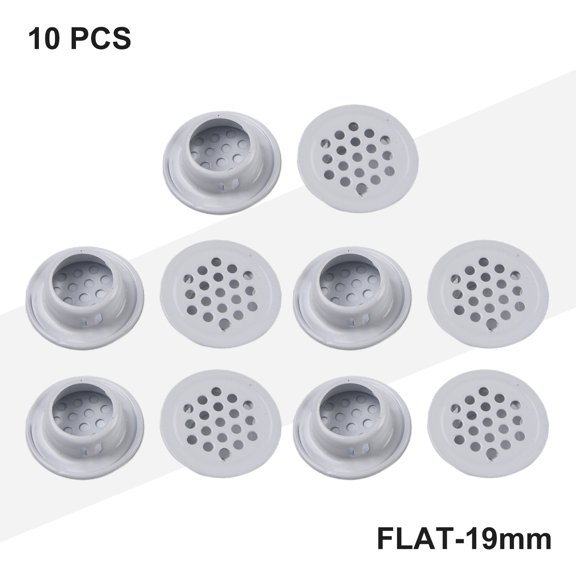 Modern Design Round Vent Grill Cover for Cabinets and Cupboards Pack of 10