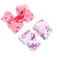 thumbnail image 3 of 2 Pcs Pinces à Cheveux Nœuds Simples Filles Motif Imprimé Chic Nœud Barrettes, 3 of 8
