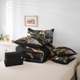 thumbnail image 4 of YST 7Pcs Abstract Artwork Marble Comforter Set, Black and Grey Aesthetic Bedding, Queen Size (7 Count), 4 of 4