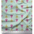 thumbnail image 1 of Soimoi Polyester Crepe Fabric Artistic Floral Ethnic Fabric Prints by Yard 52 Inch Wide, 1 of 3