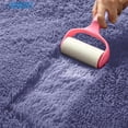 thumbnail image 3 of SUSUZI 5' x 7' Shaggy Area Rug, 2 Inch Thick Fluffy Plush Carpet with Non-Slip PVC Back, Soft Polypropylene Floor Rug for Bedroom Living Room Kids Room Home Décor, Purple, 3 of 6