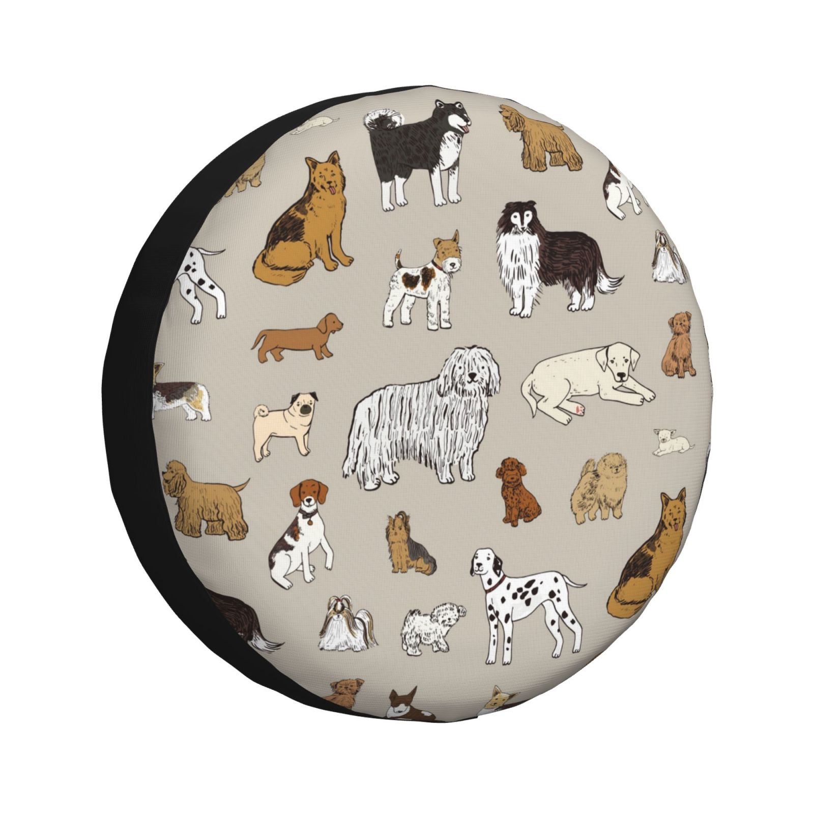 Lsque Dog Animal Pattern Tire Covers - Tough Tire Wheel Protector for Truck, SUV, Trailer, Camper, RV-15 inch