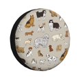 thumbnail image 1 of Lsque Dog Animal Pattern Tire Covers - Tough Tire Wheel Protector for Truck, SUV, Trailer, Camper, RV-15 inch, 1 of 6