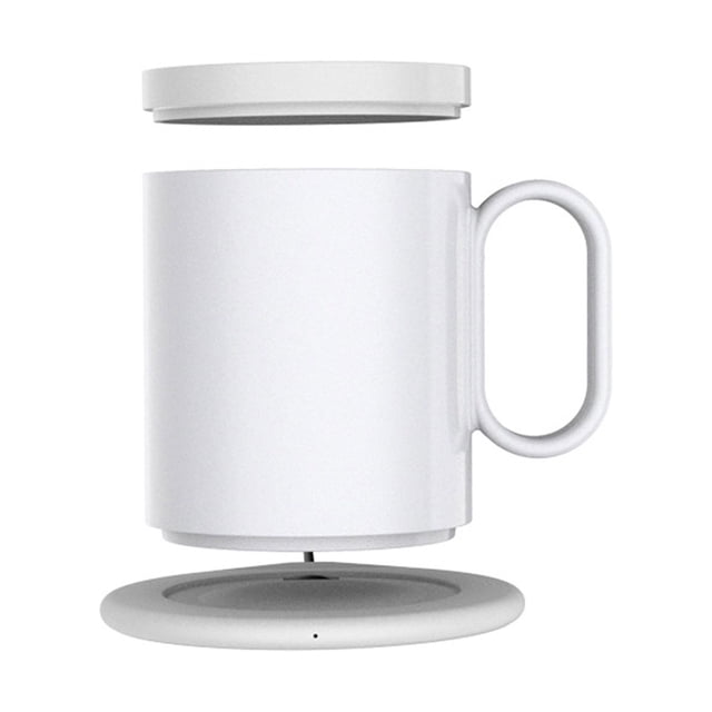 FlyFlise Chauffe-Tasse USB avec Chargeur Sans Fil 2 en 1, Chauffe-Tasse à Café pour Bureau