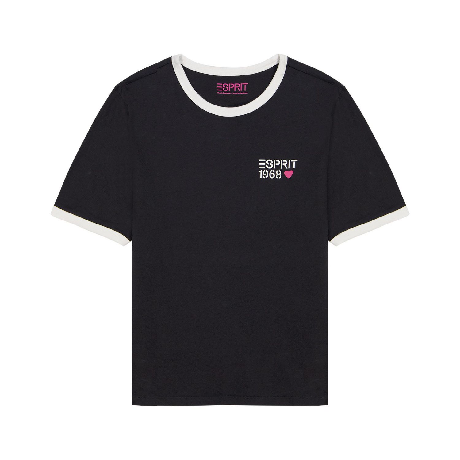 Esprit Women's Short Sleeve Ringer T-Shirt, Sizes XS-XXL
