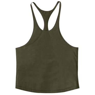 Taqqpue Men's Racerback Muscle Tank Tops Cotton Moisture Wicking Gym Fitness Sleeveless T-Shirt for Bodybuilding Muscle Shirts