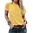 thumbnail image 2 of FAIWAD T-Shirts à Manches Courtes pour Femmes Été Col Rond Manches Courtes Grande Taille T-Shirts Décontractés Plage Vacances Basiques, 2 of 6