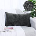 thumbnail image 1 of PiccoCasa Soft Water Repellent Throw Pillow Covers Black 12x20 Inch, 1 of 7