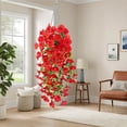 thumbnail image 4 of JilgTeok 3 Packs Simulated Roses Artificial Flower Plastic Wrapping Plants Fake Flowers Vines for Home Garden Porch Yard Living Room Ceiling Spring Decoration Clearance, 4 of 8