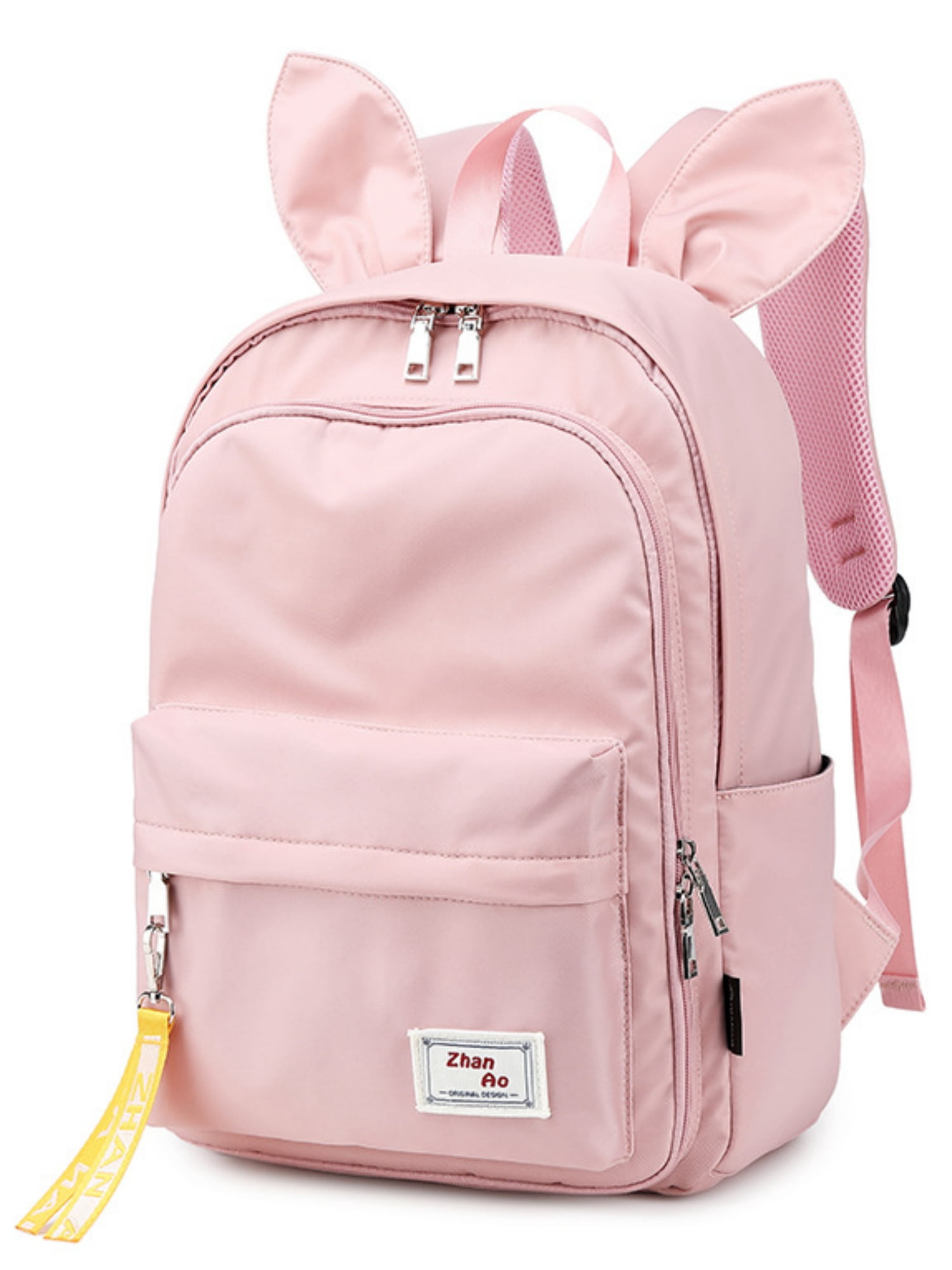 School Backpack Cute School Bag for Girls, Simple Large High School Shoulder Bookbag Laptop Backpack, Pink