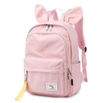 Sac à dos de l'école Sac mignon pour les filles, Simple grand lycée Sac à bandoulière Sac à main ordinateur portable, Rose